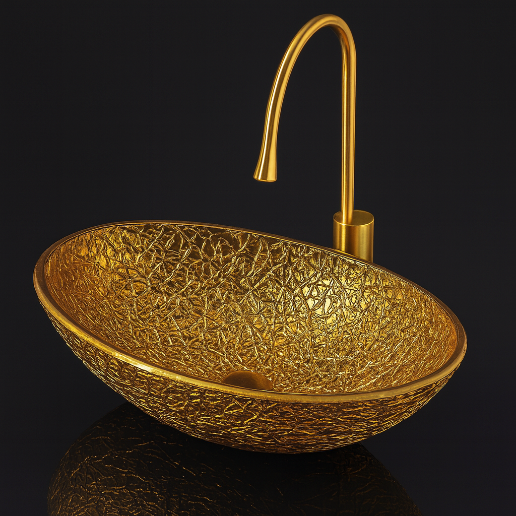 Aurizio Gold Textured Basin