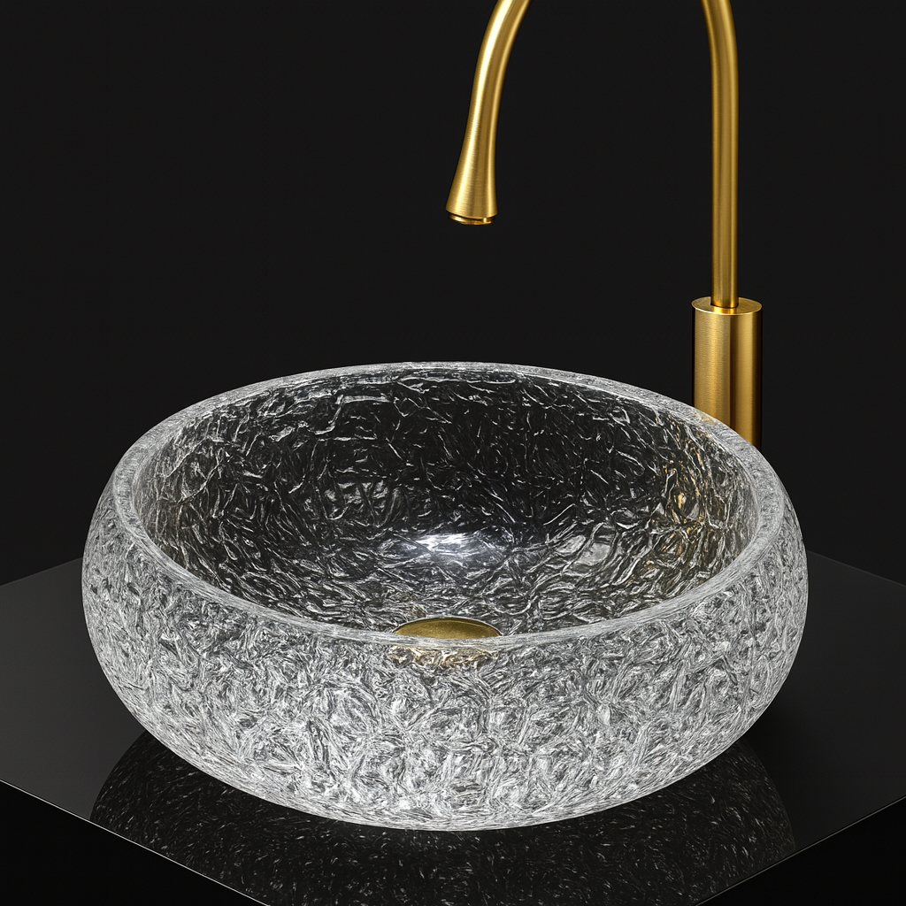 Cristale Textured Clear Basin