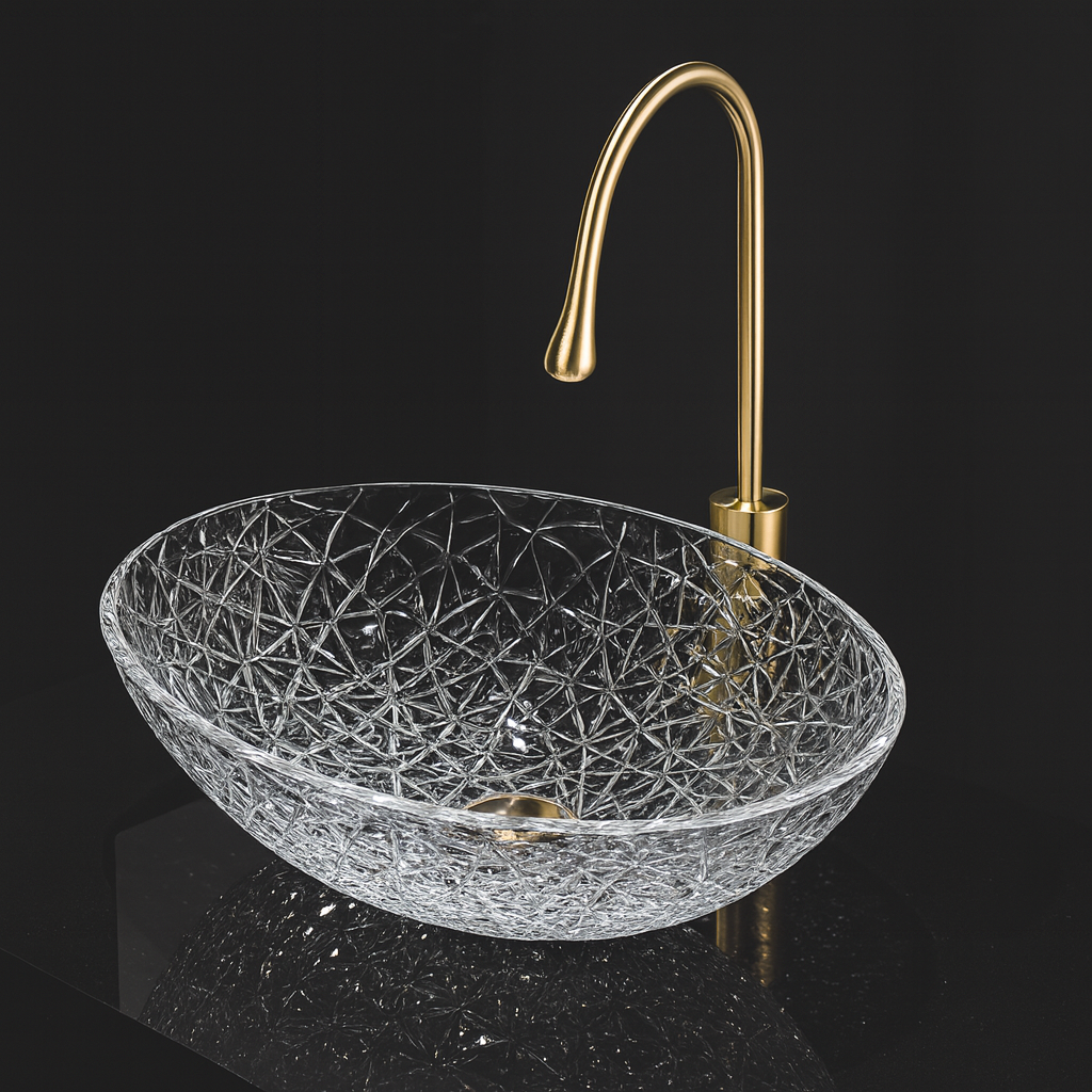 Scintara Cracked Glass Basin