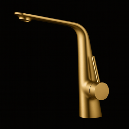 Axivor Bathroom Faucet in Brushed Gold – Luxury Canadian Bathroom Fixture