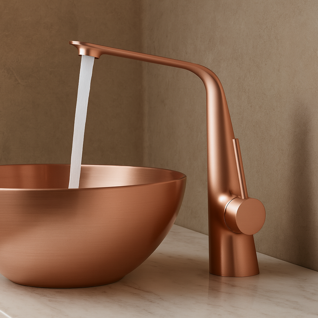 Axivor Bathroom Faucet in Rose Gold – Modern Dual Flow Mode Vessel Basin Faucet
