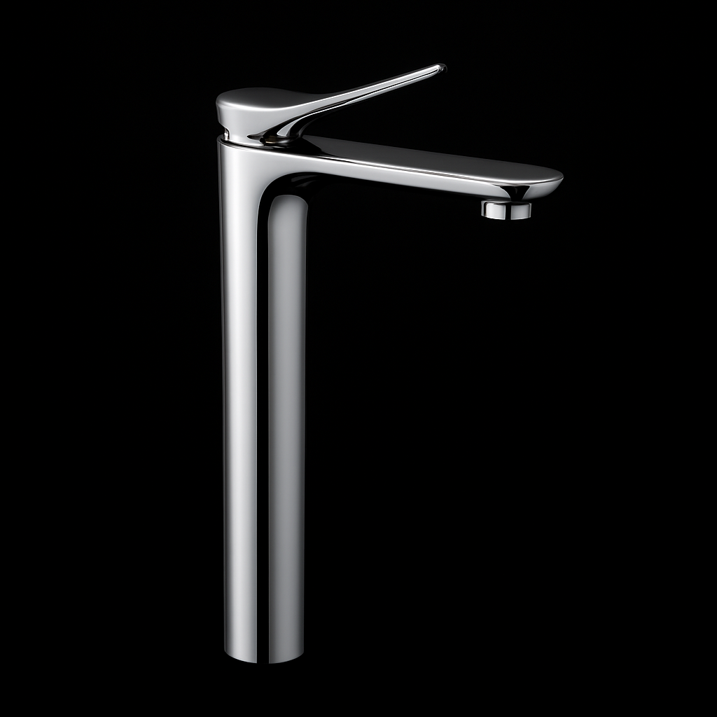 Tall Chrome Bathroom Faucet – Luxury Vessel Vanity Faucet
