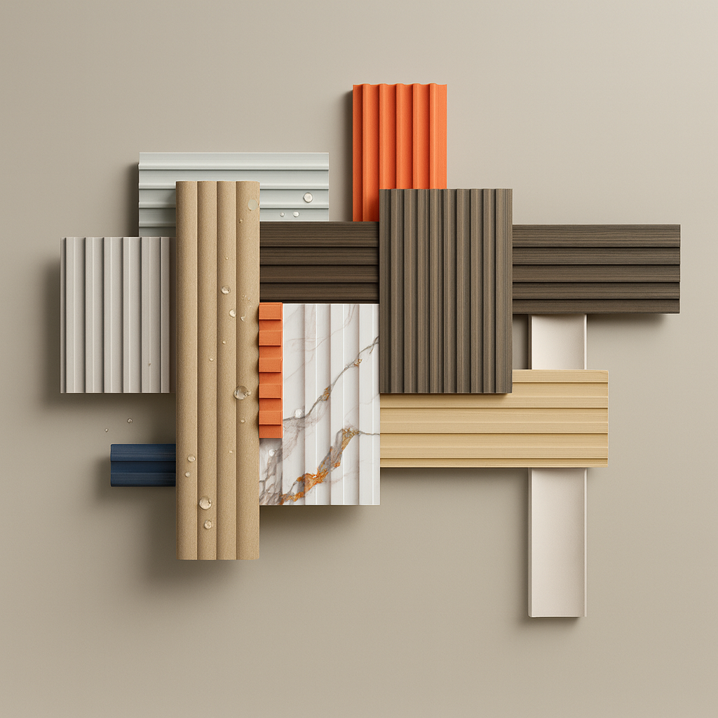 Fluted wall panel options from SAIBA Homes