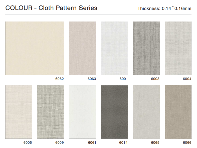 Cloth finish texture colour options for fluted wall panels