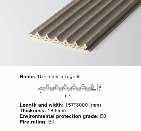 Close-up of cloth-wrapped inverted fluted wall panel showing concave geometric detail. SAIBA Homes