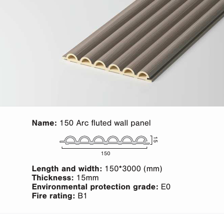 Hollow Short Round Fluted Wall Panel – Cloth Edition with soft half-round fluted design and woven fabric-like finish. SAIBA Homes.