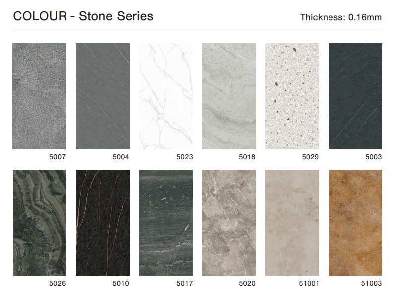 Hollow triangular fluted wall panel with stone colour options.