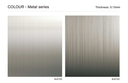 Close-up of Metal Edition hollow fluted panel showing metallic surface finish and profile – SAIBA Homes.