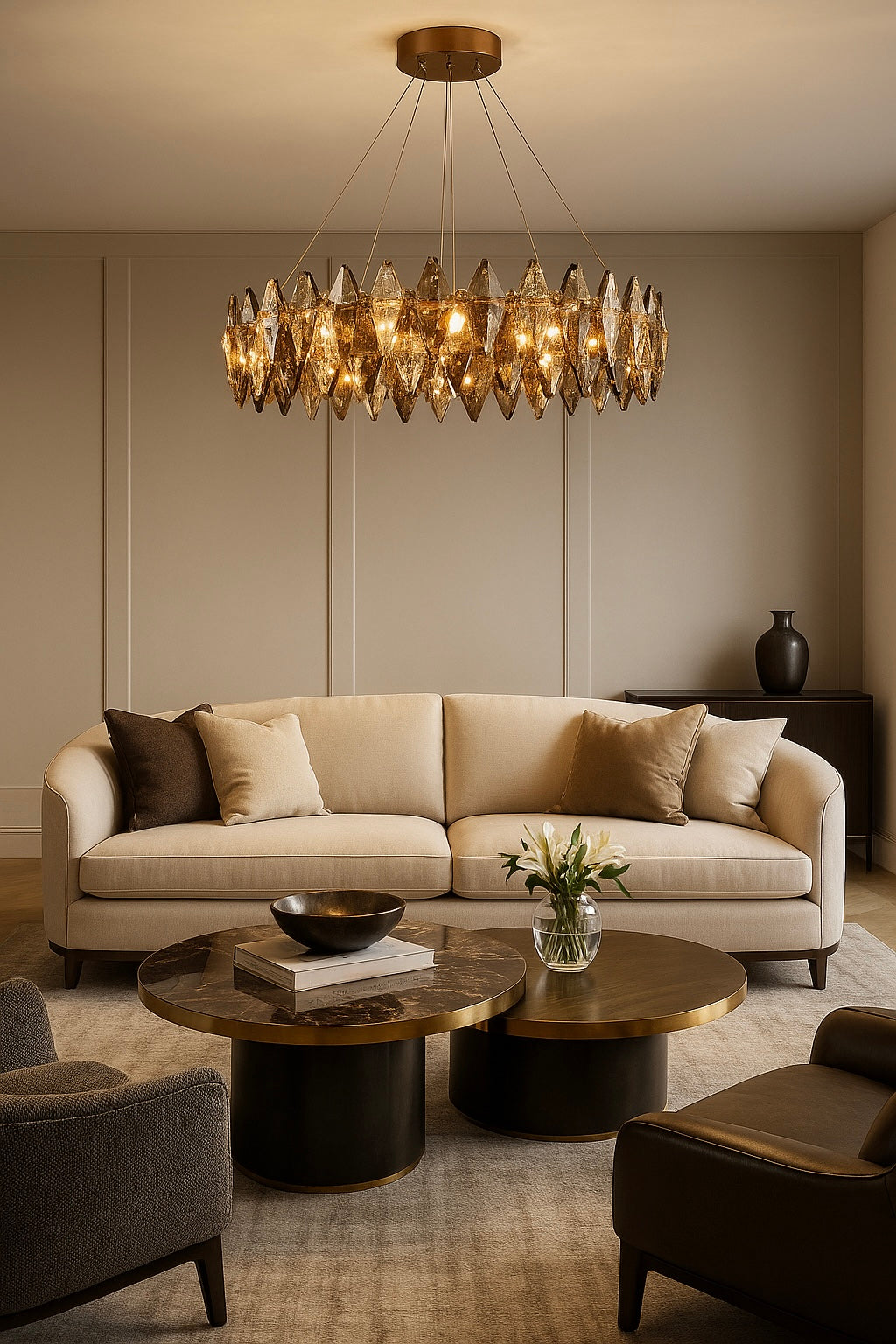 Obsidian Flame Chandelier