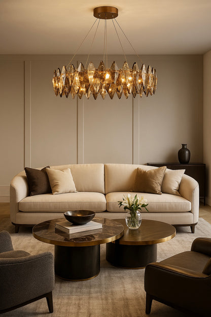 Obsidian Flame Chandelier
