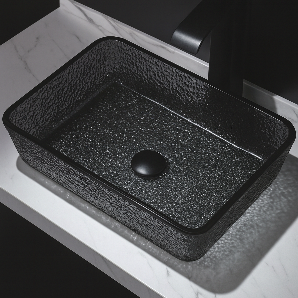 Onyxe Black Textured Basin