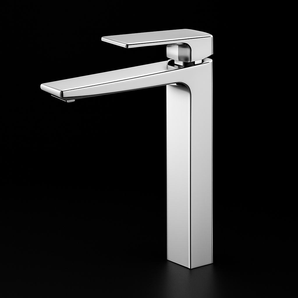 Chrome tall faucet made in solid brass