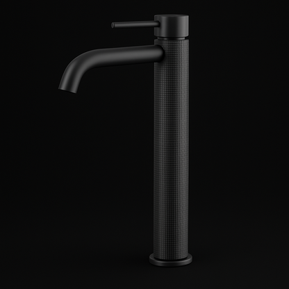 Gunmetal Faucet - Premium Textured Column with Vessel Sink