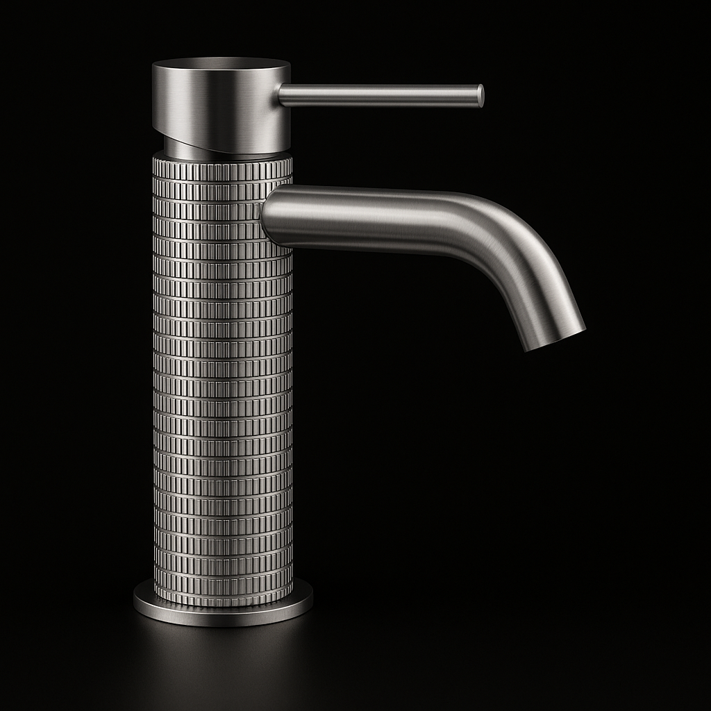 Veyron Brushed Nickel Bathroom Faucet – Modern Textured Design