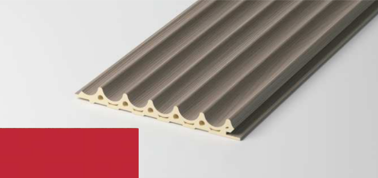 Hallow Inverted Fluted Wall Panel – Solid Colour Edition with tri-arc concave design. SAIBA Homes