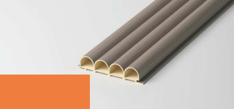 “Hollow Round Fluted Wall Panel – Solid Colour Edition featuring soft half-round sculpted flutes in a smooth uniform colour finish. SAIBA Homes.”