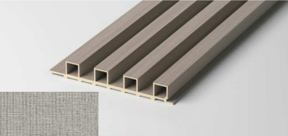 Hollow Fluted Wall Panel in Cloth Edition with soft textile texture and deep fluted grooves, SAIBA Homes.