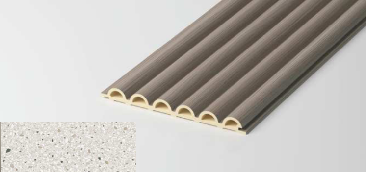 Hollow Short Round Fluted Wall Panel - Stone Edition