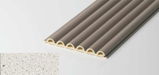 Hollow Short Round Fluted Wall Panel - Stone Edition