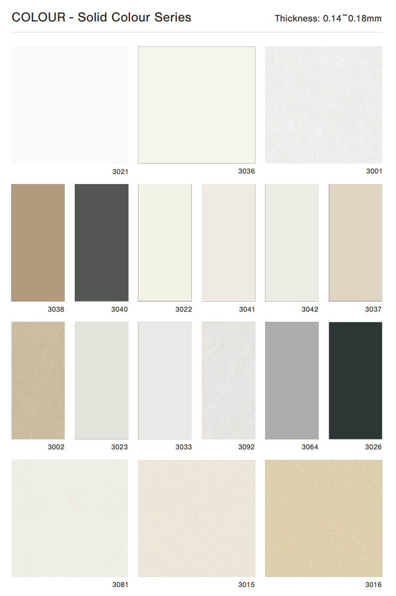 Solid-colour hollow fluted wall panel colour options. SAIBA Homes